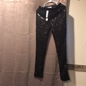 Black sequin pants size large